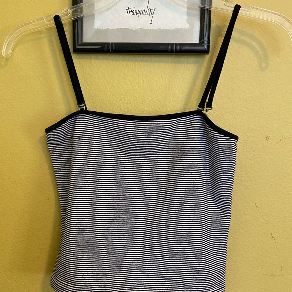 Black and White Striped Tank Top